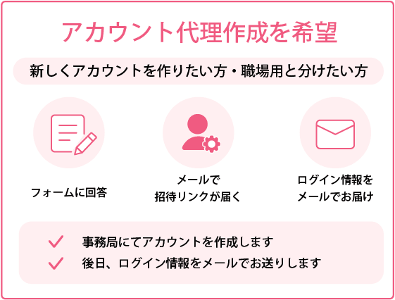 アカウント代理制作も可能